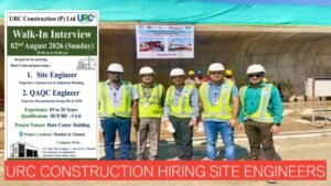 Latest Civil Engineer Jobs 2026 | URC Construction Hiring Site Engineers and QAQC Engineers for Data Center Projects