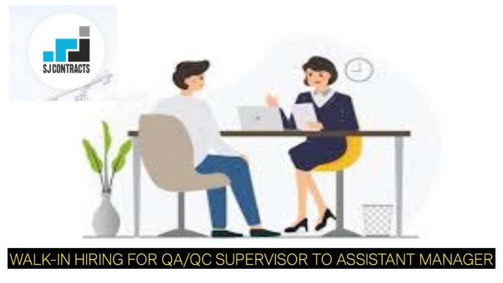 SJ Contracts Pune Jobs 2026: Walk-In Hiring for QA/QC Supervisor to Assistant Manager